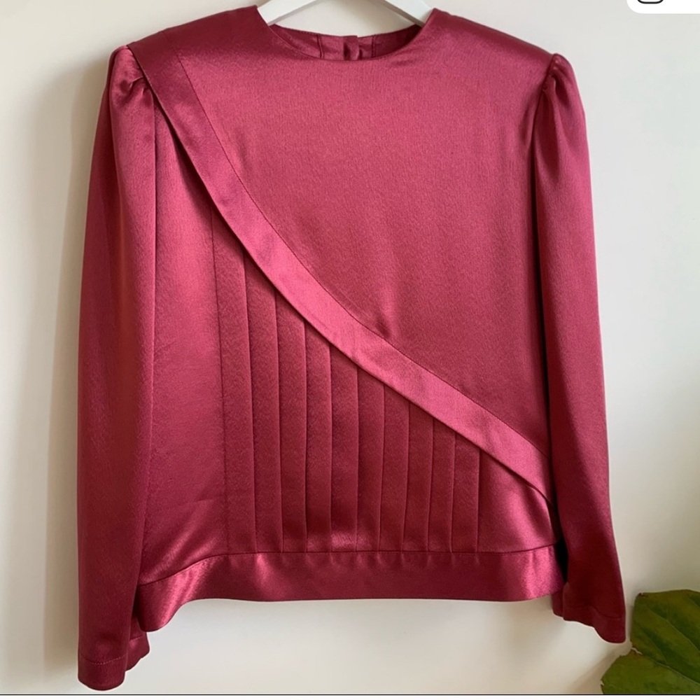 Vtg Blouse Satin Silky 6 Eddie